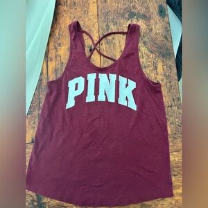 PINK Victoria's Secret Red Sleeveless Tank Top